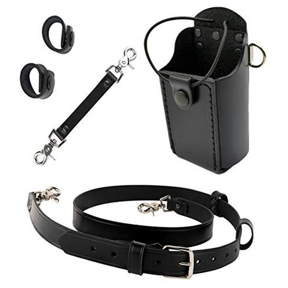 Firefighter Bundle- Anti-Sway Strap for Radio Strap, Radio Strap/Belt, Firefighter's Radio Holder, Black
