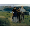 thumbnail image 2 of Joan Llimona 14x11 Gold Ornate Wood Frame and Double Matted Museum Art Print Titled - Returning from the Plot (1896), 2 of 4