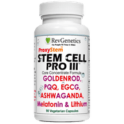 ProxyStem - Stem Cell Pro III Core Concentrate Formula with Ashwagandha, Melatonin & Lithium - Supports Biogenesis - Mental Acuity - Supports Focus Memory, Accuracy, Sleep & Concentration - 90 Capsule