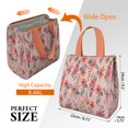 thumbnail image 3 of Pioneer Flower Floral Print Pattern Insulated Lunch Bag for Women & Adults,Large Portable Soft Cooler Lunch Bag,Thermal Food Storage Tote with Pearl Cotton,8.66L,8.75x5.75x9.5 Inch, 3 of 6