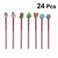 thumbnail image 2 of Cartoon Christmas Pencils with Erasers - 24 Pack School Stationery Gift for Kids Office Use, 2 of 4