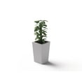 thumbnail image 5 of Decorlives Large Square Pillar Shape White Color Fiberglass Planters Pots Light Weight For Indoor-Outdoor, 5 of 6