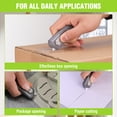 thumbnail image 4 of WORKPRO Ceramic Safety Box Cutter Includes 2 Blades, Built-In Magnetic, Small Package Opener, Coupon Cutter, Auto-retractable, Gray, 4 of 6
