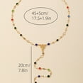 thumbnail image 5 of Trendy Long Necklace Designs with Black Glass Beads and Colorful Highlight, 5 of 12