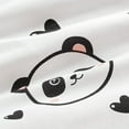 thumbnail image 5 of Chezmoi Collection 4-Piece Kids Love Panda Hearts Microfiber Comforter Set, Full/Queen, 5 of 7