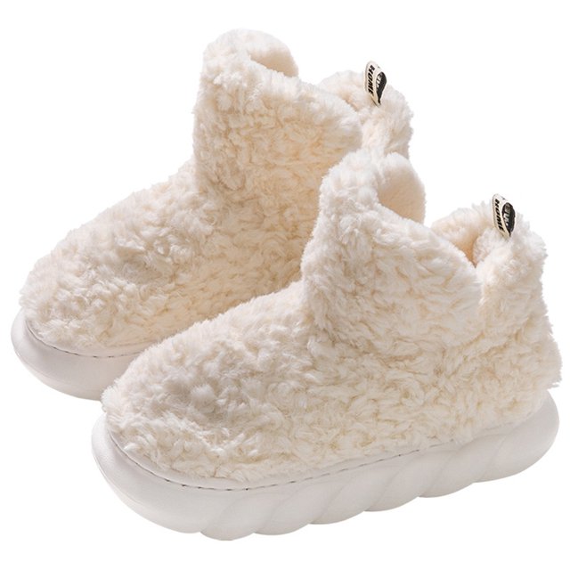 Zapatos Casa Cálidos Borrosas Botas Esponjosas Pelaje Peluches Espesas Livianas para Interiores Al Aire Libre