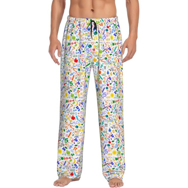 Balery Education And Science Pantalones de pijama para hombre, pijama ultraligero, pantalón de descanso-3X-Large