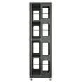 thumbnail image 3 of 4-Tier All-Steel Rotating Bookshelf with 360° Wheels, Large Size Sturdy & Spacious Book Rack, New Style Black Bookshelf,Easy Assembly, 3 of 9