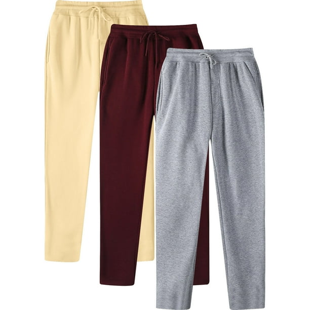 Pantalones largos de moda para hombre, de color liso, informales, deportivos, con cordón, de pierna recta, para hombre