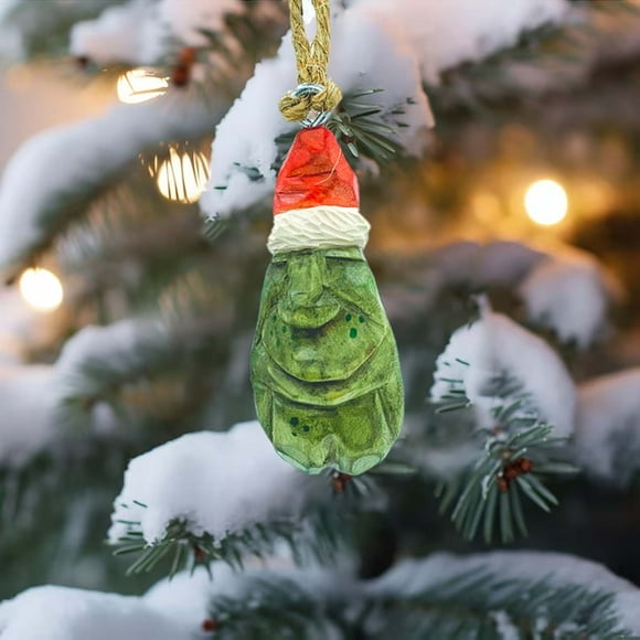 karymi Summer Shop Wooden Pickle Christmas Tree Decoration