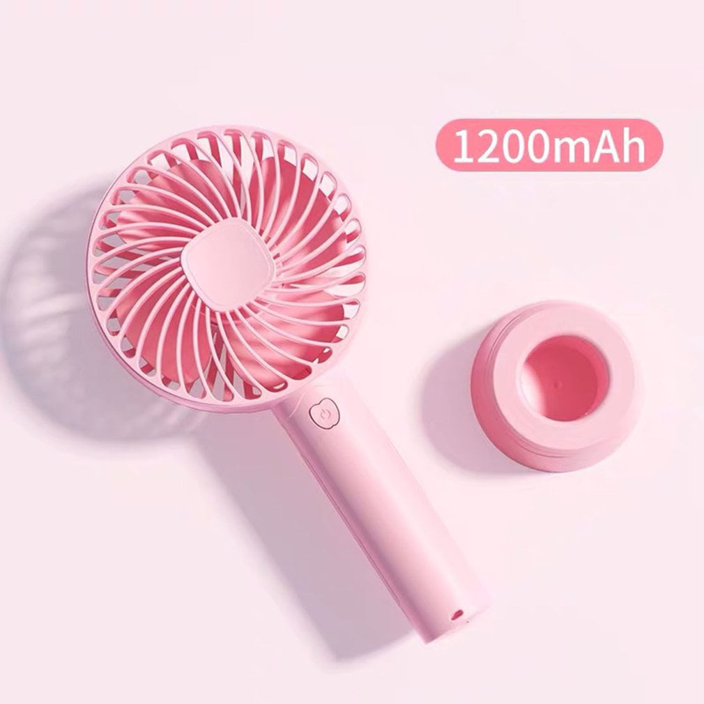 Mini Portable Fan Handheld Mini Fan Battery Operated Small Personal Portable Fan Speed Adjustable USB Rechargeable Fan Cute Design 1200 MAh Battery For Travel Camping 2 Speeds 3 Colors USB Fan for Tra