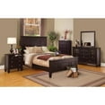 thumbnail image 2 of Queen Size Sleigh Bed - Rococo Radiance Design, Black Finish, Storage & Brushed Nickel Knobs, 2 of 3