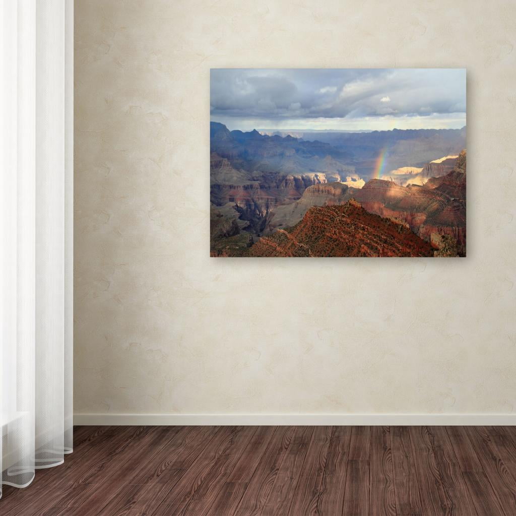 Trademark Fine Art "Grand Canyon Rainbow" Canvas Art by Pierre Leclerc
