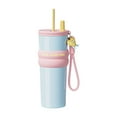 thumbnail image 1 of Taza de viaje aislada Taza de viajes de gran capacidad Regalos para las mujeres él su taza de café de 710 ml de fugas para el picnic de la oficina del azul, 1 of 8