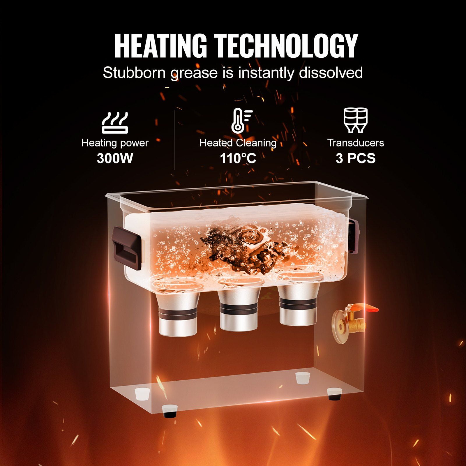 6L Ultrasonic Cleaner with Heater Timer Basket Professional Digital Sonic Cavitation Machine 180W Cleaning Machine for Watch Instruments Glasses Coin Metal Parts Tool