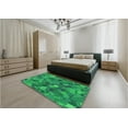 thumbnail image 4 of Ahgly Company Indoor Rectangle Patterned Neon Green Area Rugs, 2' x 5', 4 of 6