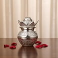thumbnail image 4 of IMTRA FASHION Silver Plated Pooja Kalash with Coconut and Red Velvet Box,Traditional Design, Religious Worship Vessel for Diwali Decor Mangal Kalash, 4 of 5