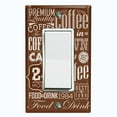 thumbnail image 1 of Metal Light Switch Plate Cover Cafe Diner Coffee Sign Brown COF036, 1 of 13