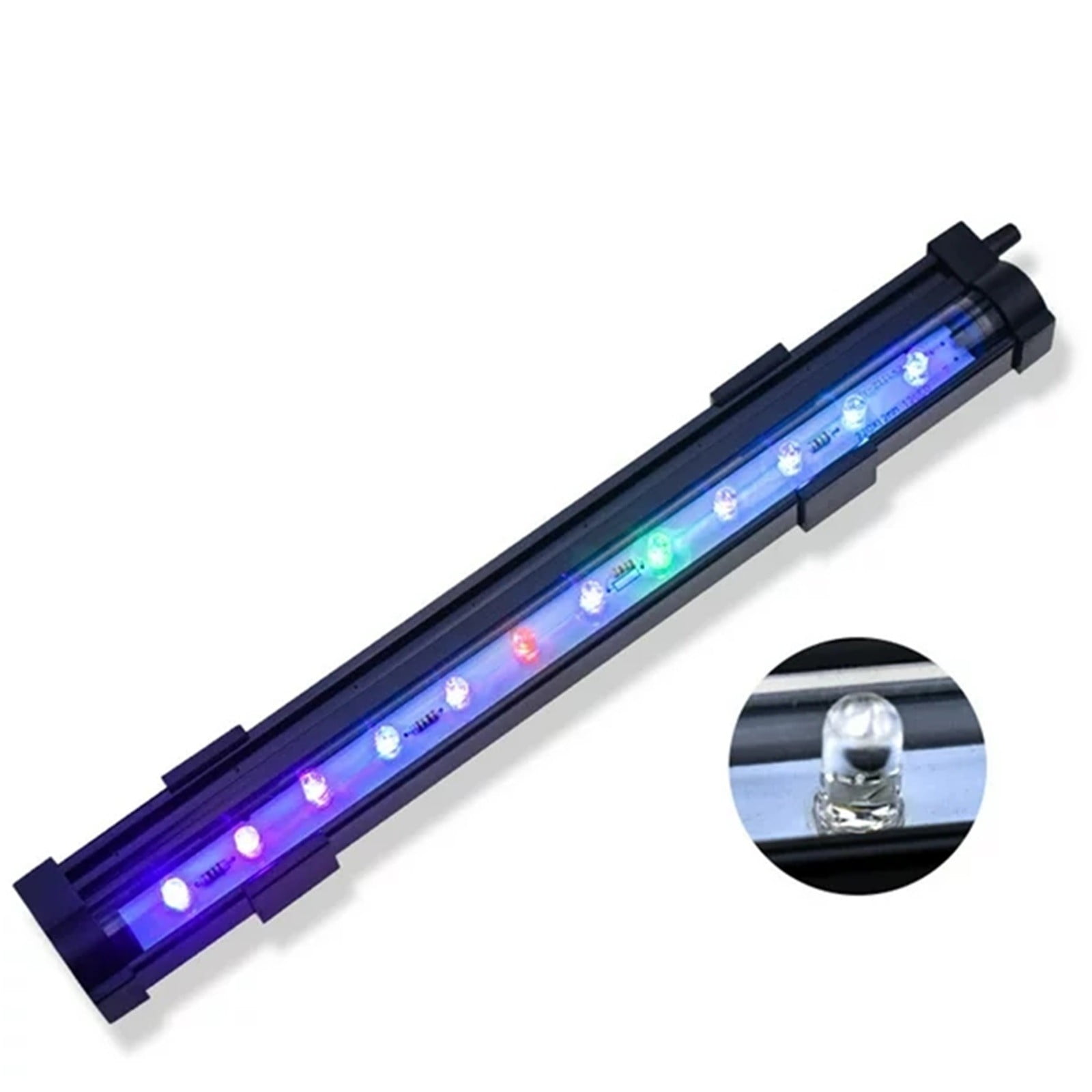 MOQIN LED Aquarium Lights,Underwater Fish Tank Lights RGB Waterproof Color Changing Adjustable Submersible Remote Control Aquarium Tank Sucker Hood Strip Lamp Waterfall Lights