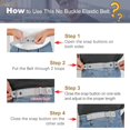 thumbnail image 3 of JASGOOD Elastic Belts for Men Women No Buckle Side Belt Stretch Adjustable Invisible Belt,Grey, 3 of 8