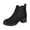 Black, variant on LOVZFMLL Boots for Women Ankle Chelsea Boots Side Zipper Round Toe Slip Resistant Mid Block Heel Suede Casual Fall Winter Boots
