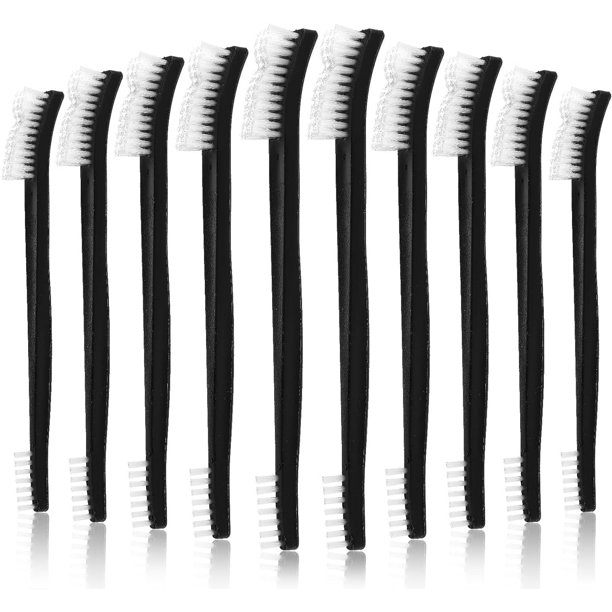 10Pcs Double-Ended Cleaning Brushes Set, Small Detailing Crevice Brushes All Purpose Mini Cleaning Brush Stiff Bristles Brushes for Kitchen Sink Bathroom Gaps Corner Small Space(Plastic)