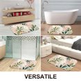 thumbnail image 3 of 1pc Floral Pattern with Leaves Absorbent Non-Slip Bathroom Thickened Flannel Rug Decor,Soft,Quick Drying,Suitable For Indoor/outdoor Use,Bathrooms,Bedrooms,Kitchens,Terrace,Laundry Rooms,16"x24", 3 of 9