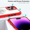 thumbnail image 4 of Compatible with iPhone 14 Pro Max Clear Case with Ring, Built-in 360 Rotation Magnetic Ring Kickstand Holder Translucent Case Soft Slim Edges Shockproof Bumper Protective Cover, 4 of 7