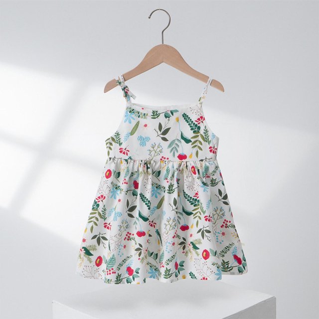 LOVZFMLL Robe Princesse à Manches Courtes et Col Rond Longueur Genou pour Filles