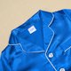 thumbnail image 3 of Gibobby Conjunto de ropa para bebé y niño Conjunto de pijamas de satén para niños y niñas, camisa para dormir con botones, parte superior, pantalones largos(Azul, 3-4 Años), 3 of 5