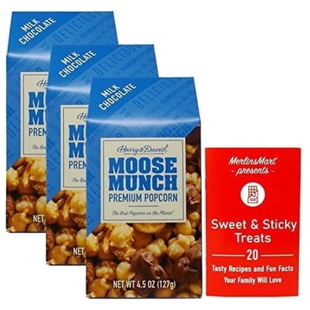 Harry David Moose Munch Premium Popcorn (3 Pack) - Milk Chocolate (4.5 Ounces)   MerlinsMart Zine