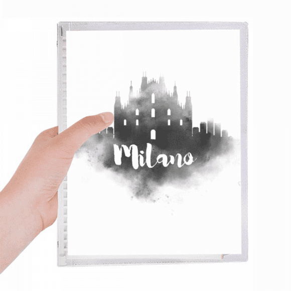 Milano Italy Landmark Ink City Painting Notebook Loose Diary Refillable Journal Stationery