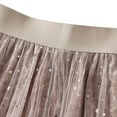 thumbnail image 2 of SWSMCLT Women's Tulle Skirt Mesh Tutu Skirt Elastic Waist Chiffon Halloween Pleated Summer Tea Length Tulle Skirt Apricot Small-Large, 2 of 4