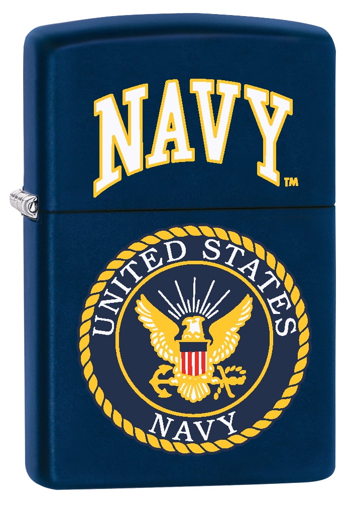 Zippo Lighter United States Navy Logo Navy Matte