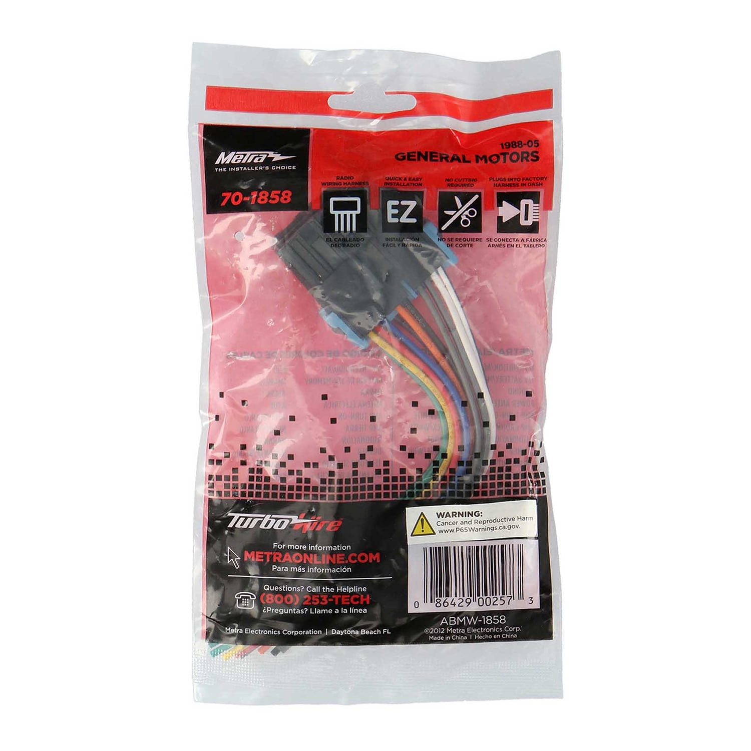Metra 21-Pin Radio Wiring Harness for Select 1986 through 2005 GM Vehicles