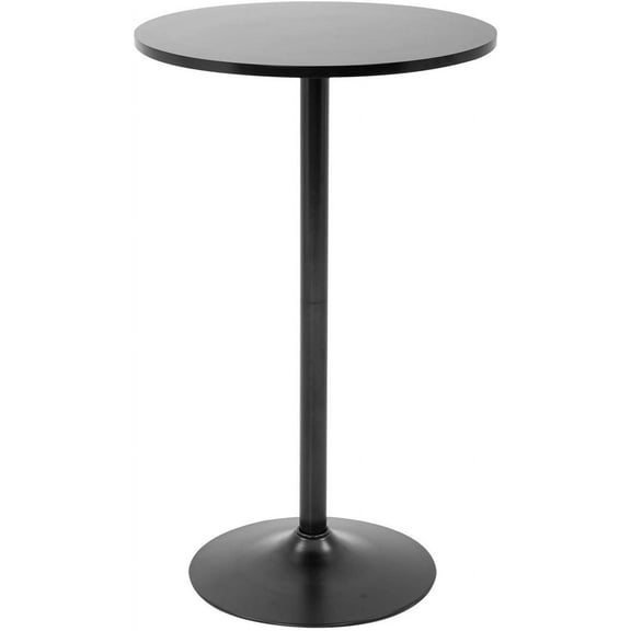 FDW Portable Round Pub Table, Black