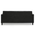 thumbnail image 4 of Furinno Brive Contemporary Tufted 3-Seater Sofa, Black Faux Leather, 4 of 7