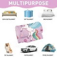 thumbnail image 6 of Unicorn Blanket for Girls, Unicorns Gifts Unicorn Throw Blankets Flannel Soft Warm Plush Blanket for Girls Kids Women for All Season Bed Couch Living Room Decor(30"x40"), 6 of 7