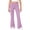 Purple, variant on FRSASU Flare Leggings for Girl Low Rise Fold Over Flared Yoga Pants Bootcut Leggings Kids Comfy Workout Pants White