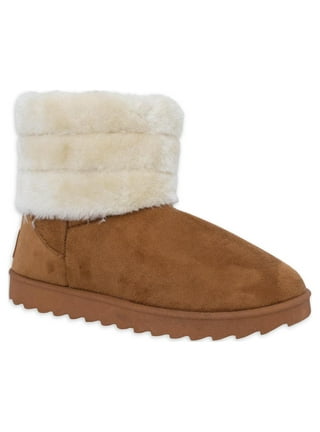 ICON YETI CREAM FAUX-FUR BOOTS