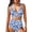 Blue Floral, variant on SHEWIN Womens Swimsuits Sets Bikinis Sets 2 Piece Tummy Control Bathing Suits High Waisted Swimwear Floral Swimming Suits Push Up Beach Vacation Outfits Green Floral L