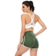 thumbnail image 3 of Running Athletic Shorts Yoga Short Pants Gym Dance Workout Shorts for Women, Army Green, S, 3 of 8