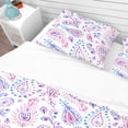 thumbnail image 4 of Designart 'Pink Purple Paisly' Bohemian & Eclectic Duvet Cover Set, 4 of 4