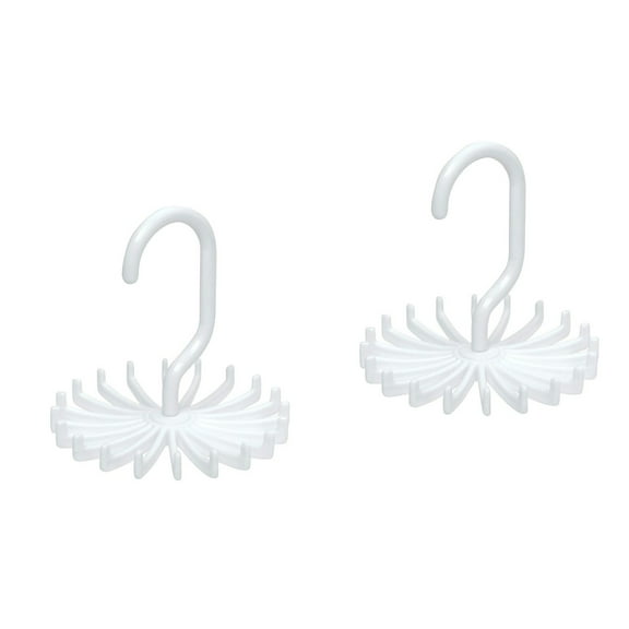 MERRYHAPY White Round Tie Hanger 2-Pack Organizer for Women’s Ties Scarves and Accessories