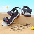 thumbnail image 5 of Dream Pairs Kids Sports Sandals Girls Boys Outdoor Summer Beach Athletic Sandals Casual Walking Sandals 170891_K NAVY/RED Size 9, 5 of 7