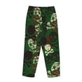 thumbnail image 5 of Xecao Camouflage Skull Women's Straight Lounge Pajama Pants: The Epitome of Relaxed Sleepwear, 5 of 9