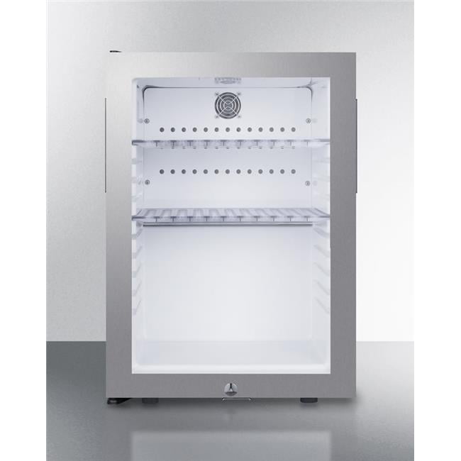 Summit Mb27 16" Wide 1.2 Cu. Ft. Compact Freezerless Refrigerator - Glass