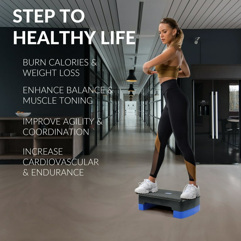 Nexgen Aerobic fitness stepper l compact step l 4 hoogtes | Zwart