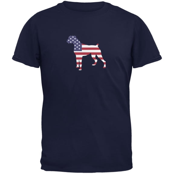 4th of July Patriotic Dog Boxer Mens T Shirt