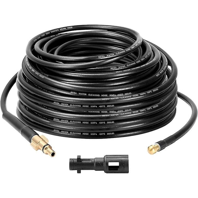 Manguera de lavado de alta presión de 15M para Karcher K-Series (K1-K7) y Lavor, manguera de limpieza de drenaje, para dragado y limpieza de obstrucciones, manguera de lavado resistente con